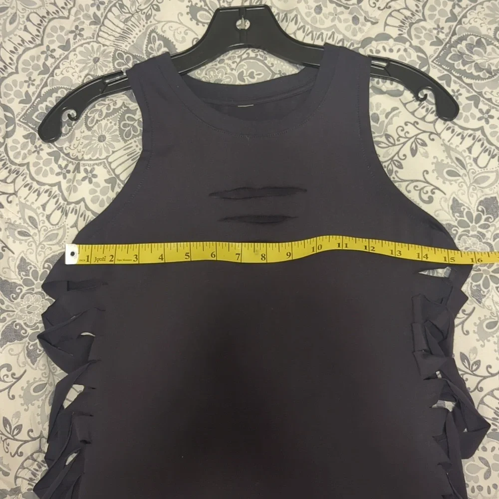 Alo Yoga Sleeveless Black Cut It Out Tank